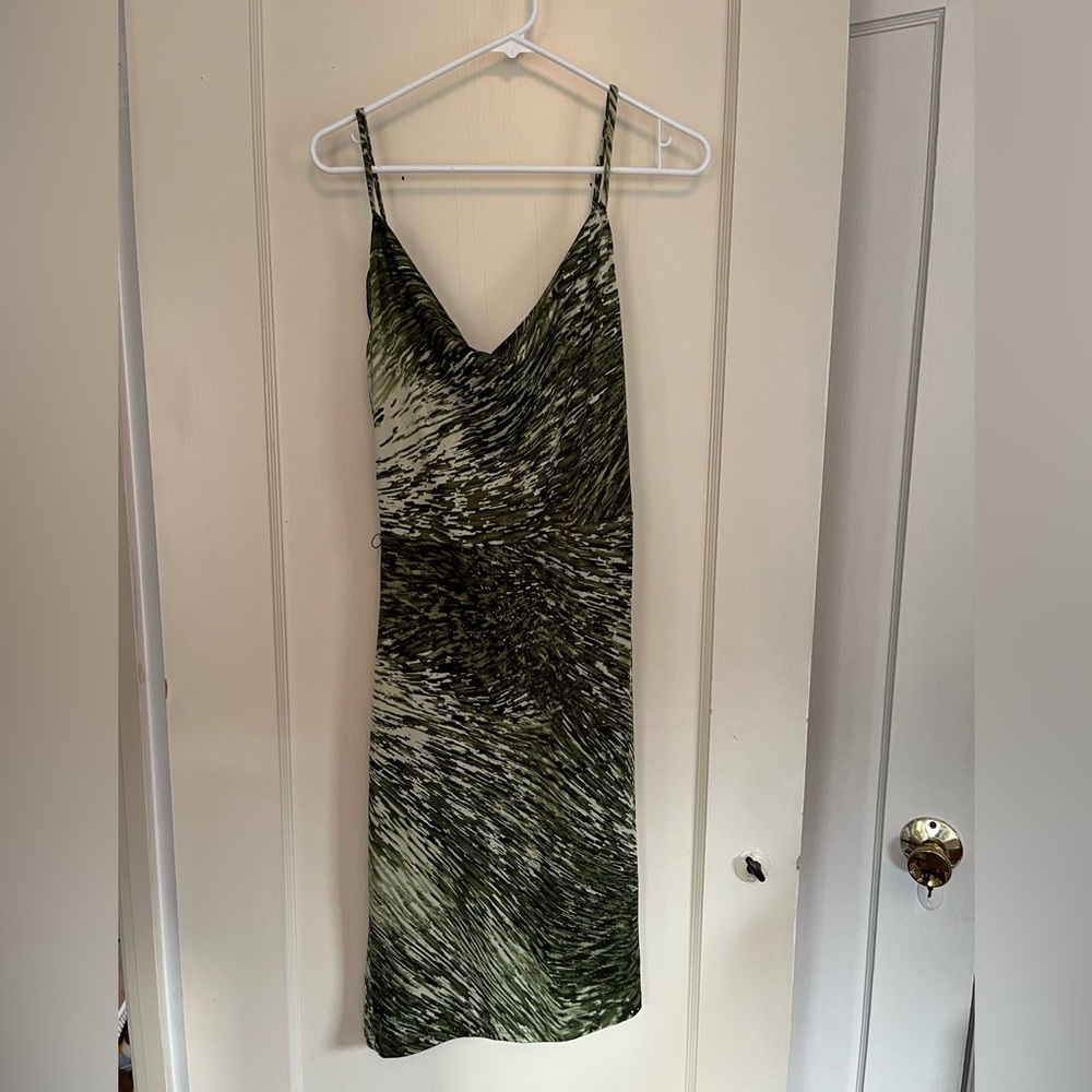 Red Berry Green glitch art dress
